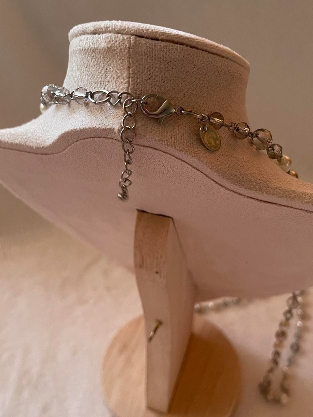Elegant Charming Charlie Pearl & Crystal Long Necklace - Picture 6 of 6